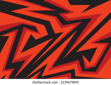 Abstract background with red spikes and zigzag line pattern