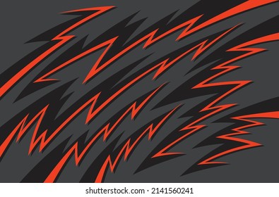 Abstract background with red spikes and zigzag line pattern