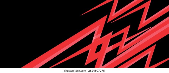 Abstract background with red spikes and zigzag line pattern and some copy space area