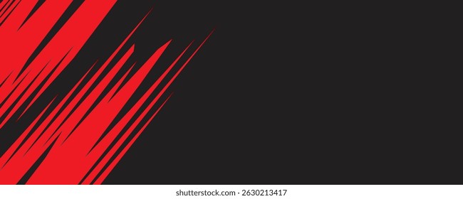 Fundo abstrato com picos vermelhos e padrão de linha em ziguezague e alguma área de espaço de cópia