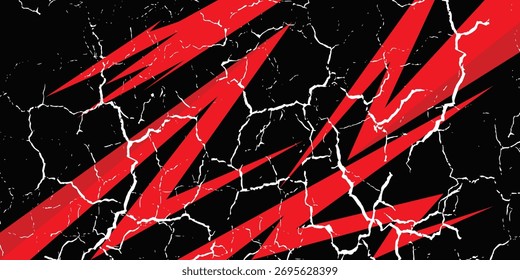 Fundo abstrato com picos vermelhos e padrão de linha de ziguezague e algum vetor eps10 de espaço de cópia