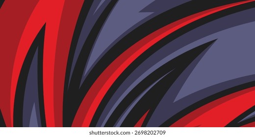 Abstract background with red spikes and zigzag line pattern
