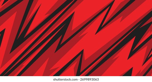 Abstract background with red spikes and zigzag line pattern and some copy space area