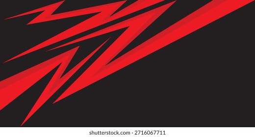 Abstract background with red spikes and zigzag line pattern and some copy space area