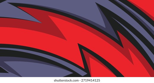 Abstract background with red spikes and zigzag line pattern and some copy space area