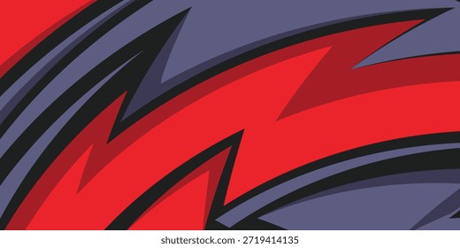 Abstract background with red spikes and zigzag line pattern and some copy space area