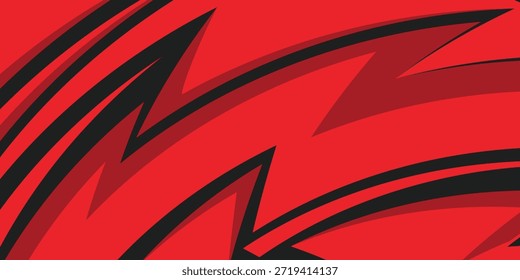 Abstract background with red spikes and zigzag line pattern and some copy space area