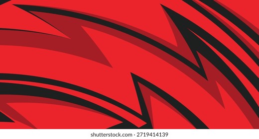 Abstract background with red spikes and zigzag line pattern and some copy space area