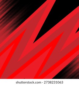 Abstract background with red spikes and zigzag line. vector modern.