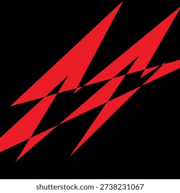 Abstract background with red spikes and zigzag line pattern and some copy space area.