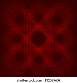 Abstract background with red spirograph pattern