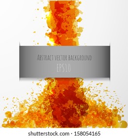 Abstract background. Red splashes on white background with place for your text. Vector illustration. 