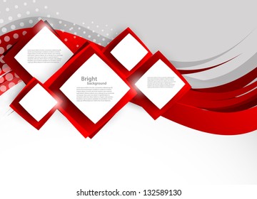 Abstract background with red squares