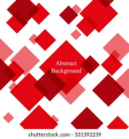Abstract Background with Red Squares