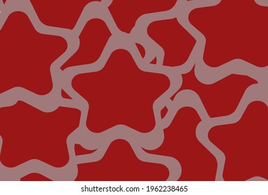 Abstract background with red star image with connecting lines like kindness
