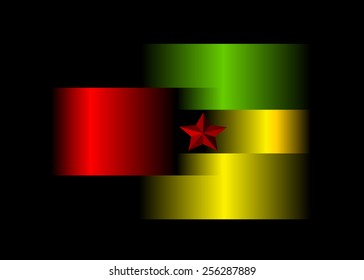  An abstract background with a red star modern style