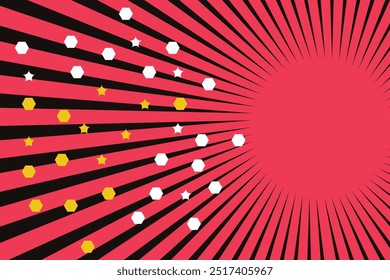 abstract background of red sun burst rays