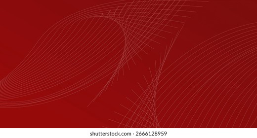Fondo Abstractas en tonos rojos hecho de superficies a rayas curvas Diseño moderno de arte simple