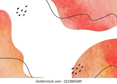 abstract background with red watercolor shapes