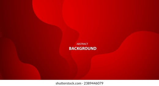 Abstract background with red wave and black shadow color. Vector illustration	