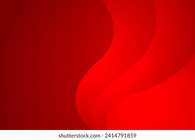 Abstract background with red wave and black shadow color. Vector illustration	