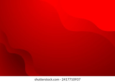 Abstract background with red wave and black shadow color. Vector illustration	