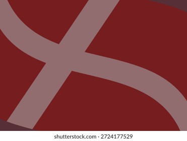Abstrakter Hintergrund mit rotem Wellendesign und weißem Kreuz, das eine Flagge simuliert
