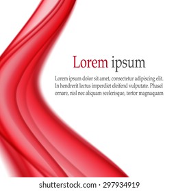 Abstract background with red waves