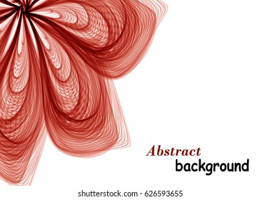 Abstract background with red waves