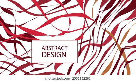 abstract background red waving lines