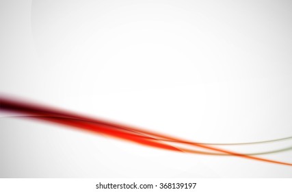 Abstract background. Red wavy blurred line with light and shadow effects