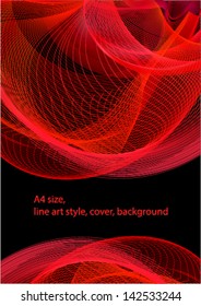 abstract background with red wavy lines, ideal for business concept cover works