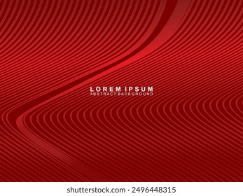 Fondo Abstractas de líneas onduladas rojas. Fondo rojo con patrón de onda de gradiente brillante. Diseño moderno para Anuncios, tarjetas, Diseño web, Anuncios, certificados, etc.