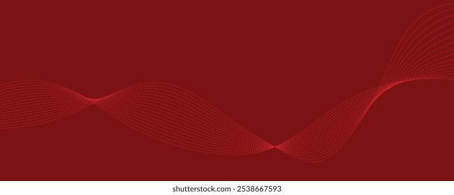 Fondo Abstractas con líneas onduladas rojas. Ilustración vectorial	
