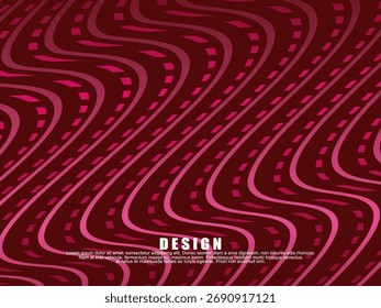 Abstract background of red wavy lines. Modern design for banners, cards, web design, banners, certificates, etc.