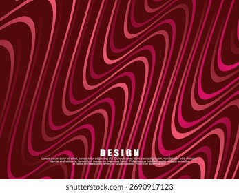 Abstract background of red wavy lines. Modern design for banners, cards, web design, banners, certificates, etc.