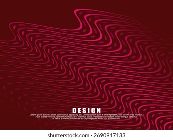 Fondo Abstractas de líneas onduladas rojas. Diseño moderno para Anuncios, tarjetas, Diseño web, Anuncios, certificados, etc.