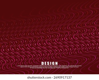 Abstract background of red wavy lines. Modern design for banners, cards, web design, banners, certificates, etc.