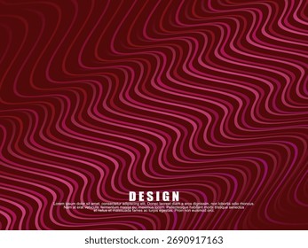 Fondo Abstractas de líneas onduladas rojas. Diseño moderno para Anuncios, tarjetas, Diseño web, Anuncios, certificados, etc.