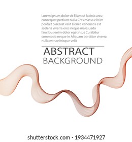 Abstract background of red wavy transparent wave on white background