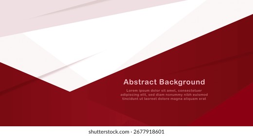 Abstract background red and white design. Simple overlapping shadows and design, modern and trendy background