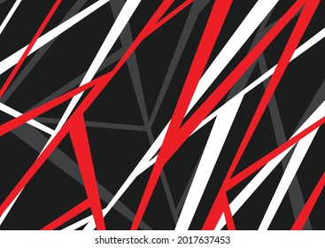 Abstract background with red and white geometric line pattern