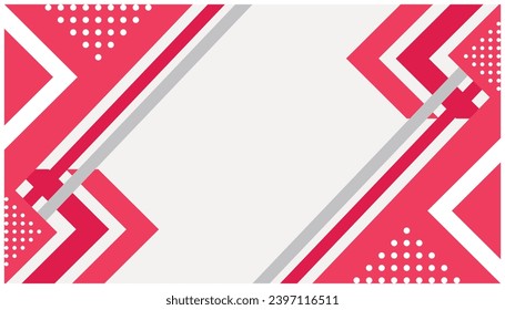 abstrakter Hintergrund mit roten und weißen geometrischen Elementen und Platz für Text. Bannervorlagenhintergrund mit Kopienraum. Geometrisches Vorlagendesign-Element mit geometrischem Hintergrund