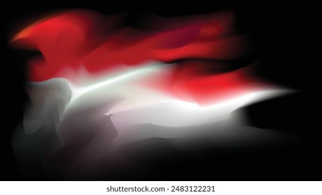 Abstract background with red and white Indonesian flag colors