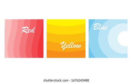 Abstrakter Hintergrund , Rot, Gelb und Blau , Farbverlauf , Wellendesign-Muster.
