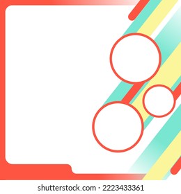 Abstract background with red yellow circle and turquoise