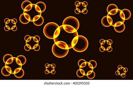 Abstract background, background with red and yellow circles, Vector