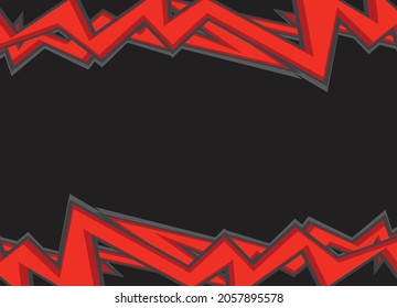 Abstract background with red zigzag line pattern and some copy space area