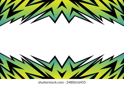 Abstract background with reflective gredient jagged spike pattern and with some copy space area
