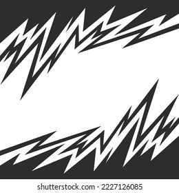 Abstract background with reflective jagged spike pattern and with some copy space area